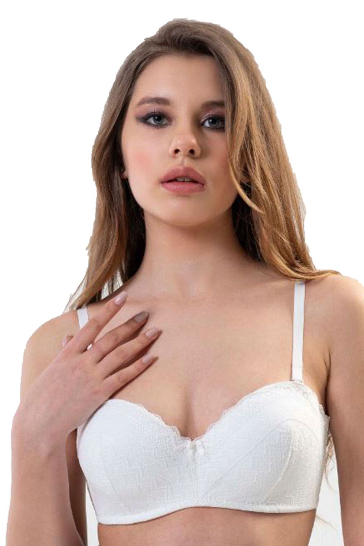 3002 - Desteksiz Dantelli Sütyen - D