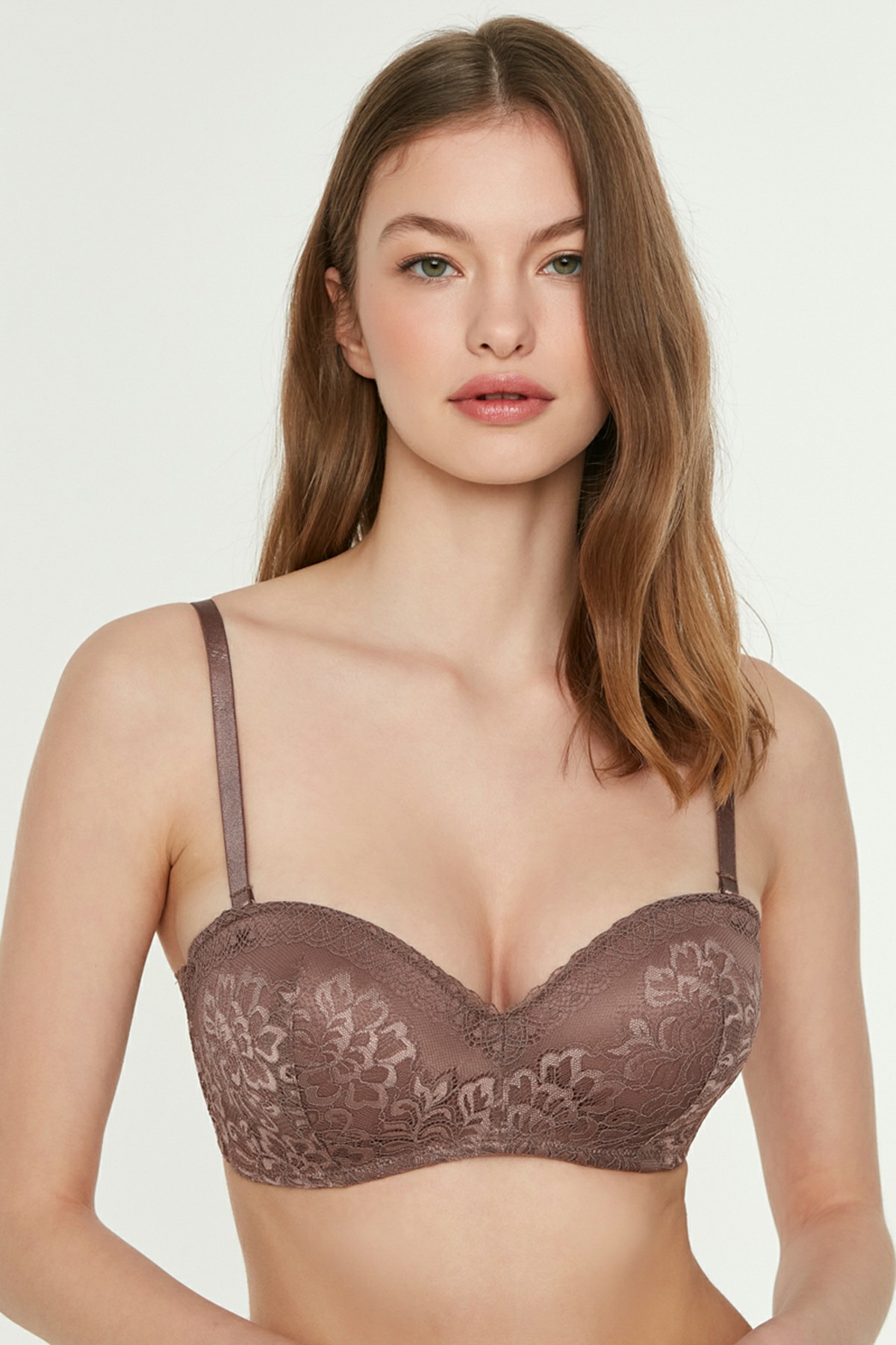 3008 - Desteksiz Dantelli Sütyen - E