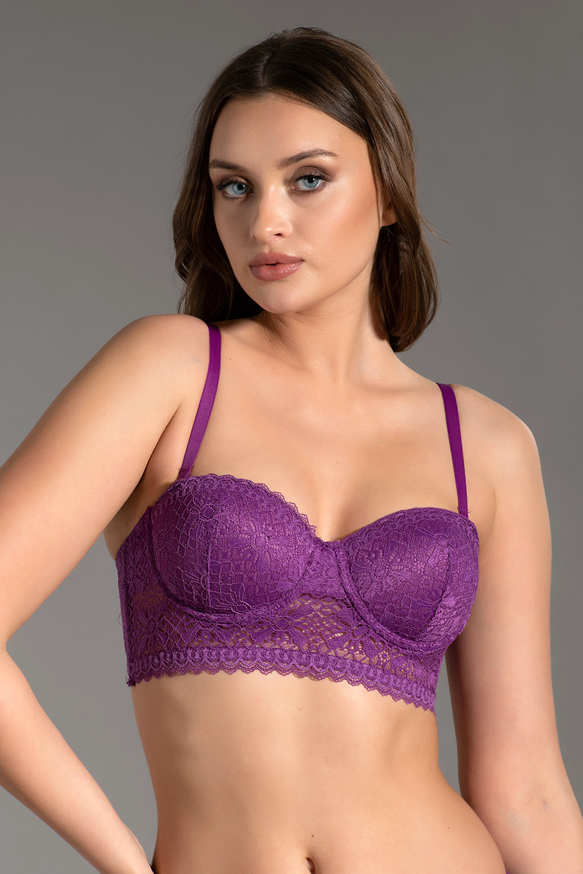 3015 - Destekli Dantelli Sütyen - D