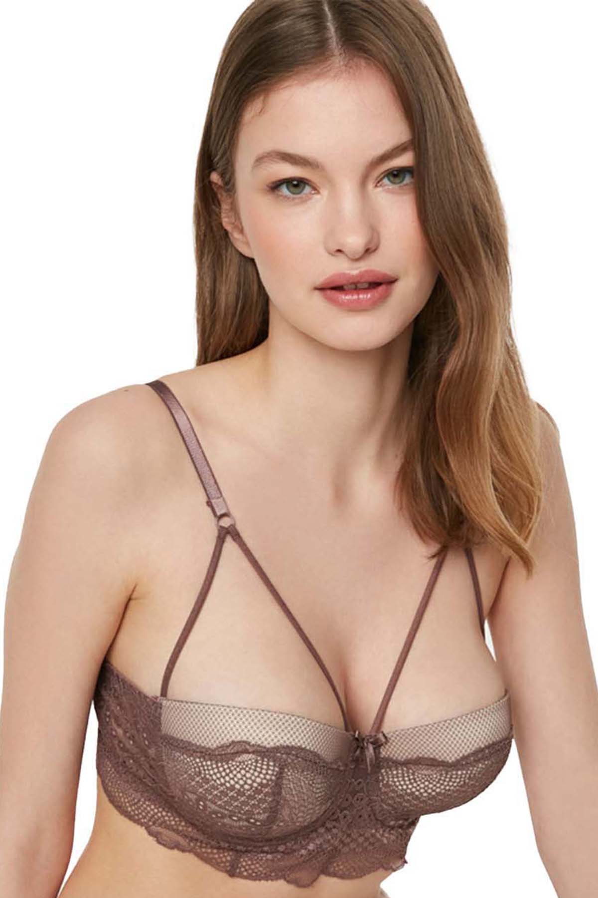 3016 - Destekli Dantelli Sütyen - C