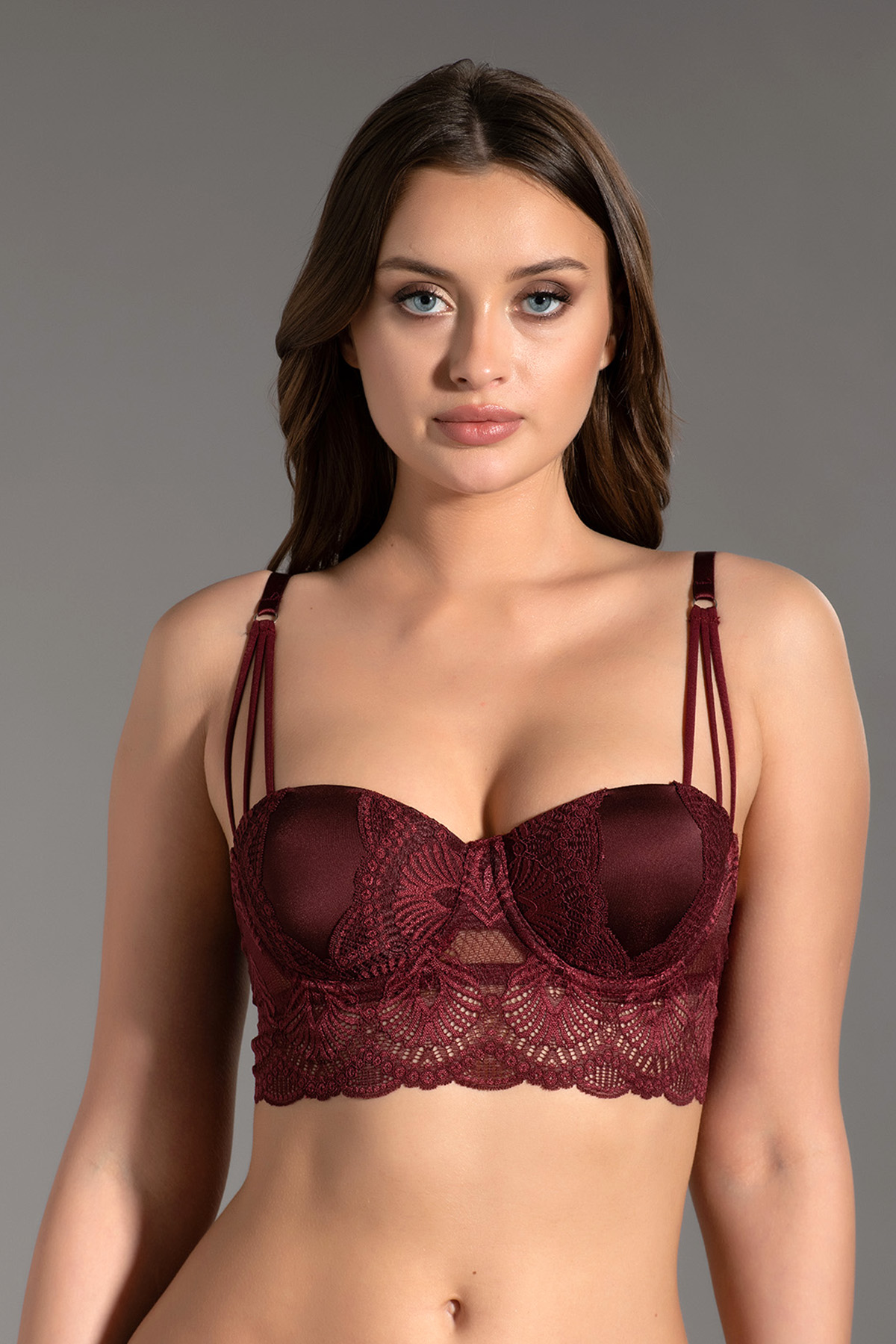 3017 - Desteksiz Dantelli Sütyen - E