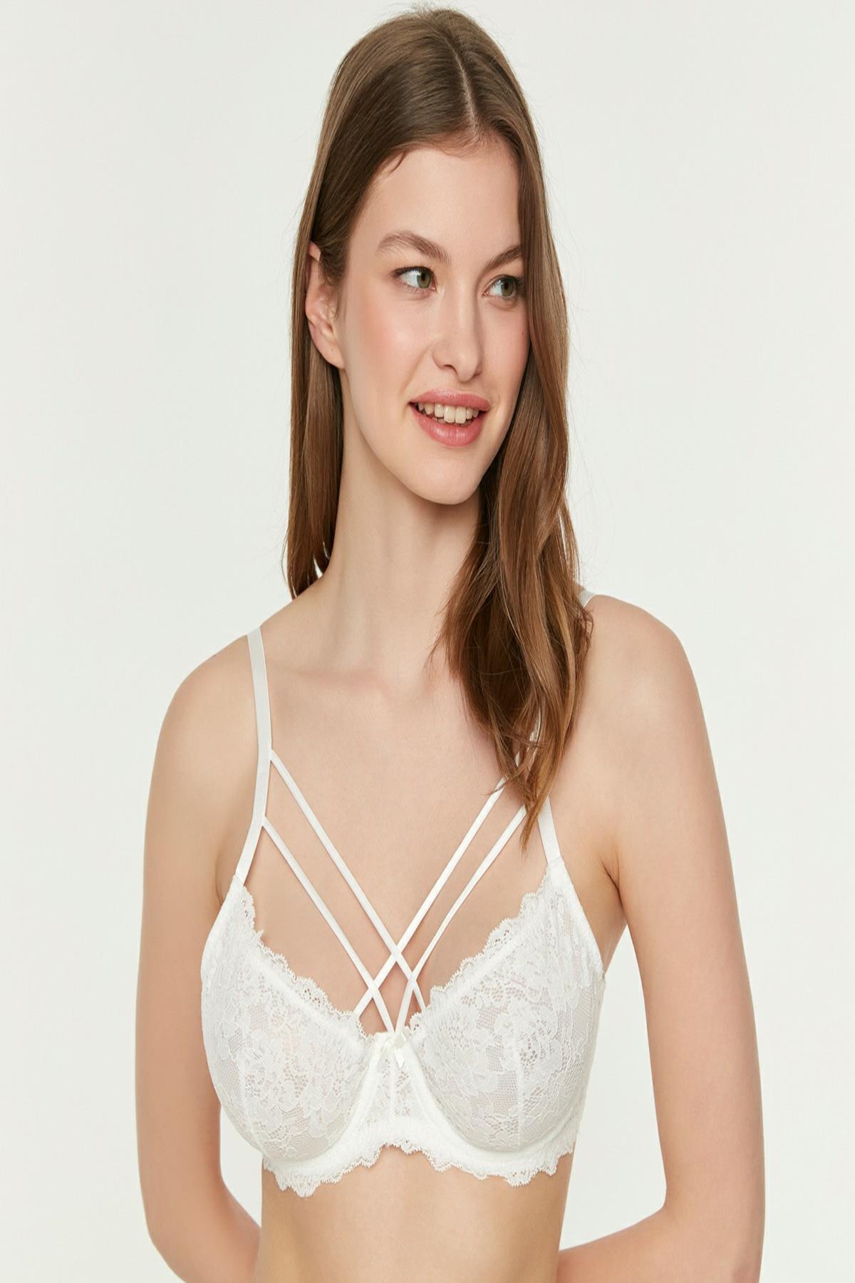 7080 - Desteksiz Dantelli Sütyen - A