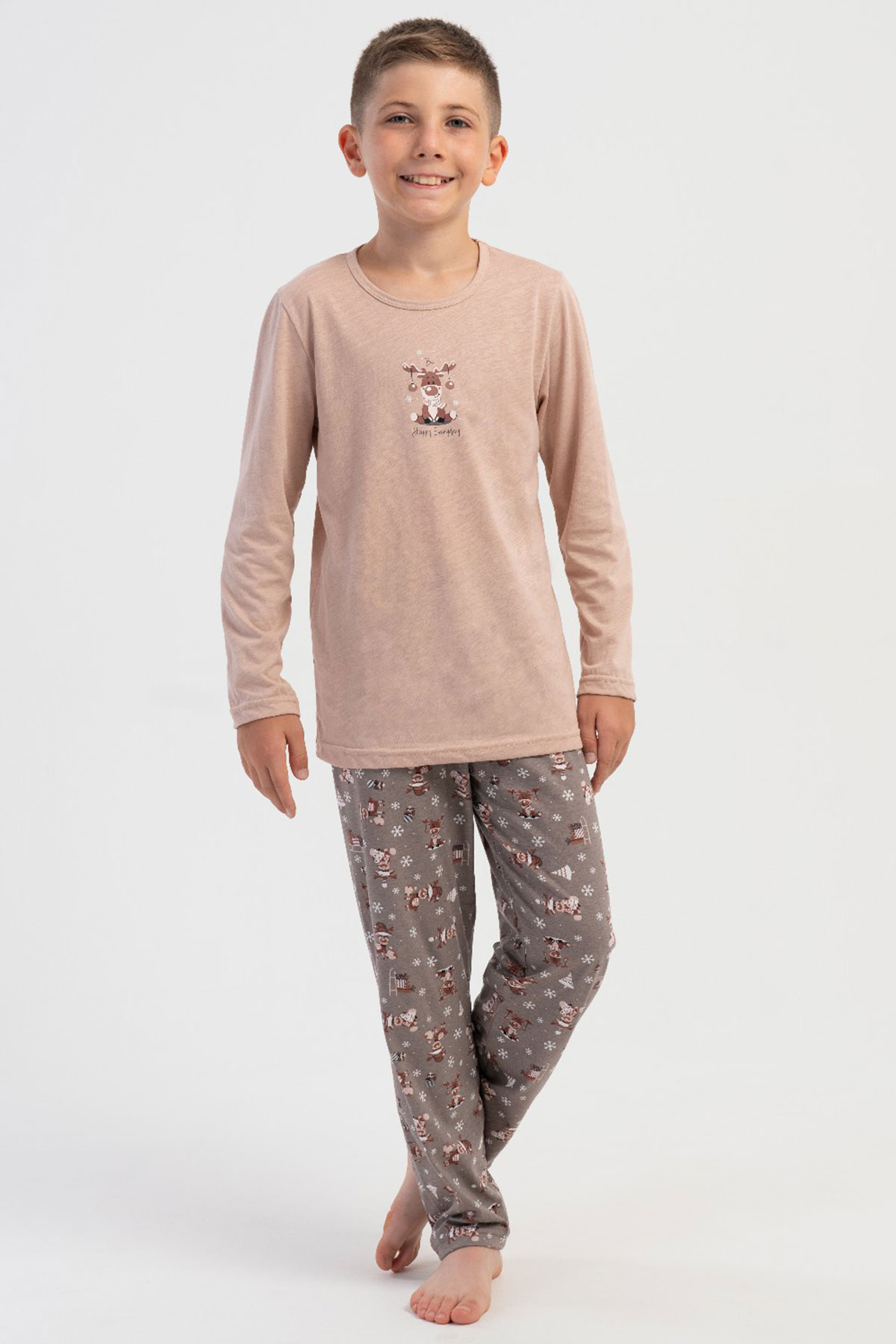 ERKEK COCUK P.SUPREM O YAKA UZUN KOL PIJAMA TAKIM(5-6/13-14)